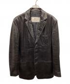 GIANNI VERSACEジャンニ・ヴェルサーチ）の古着「80’sテーラードレザージャケット」｜ブラック