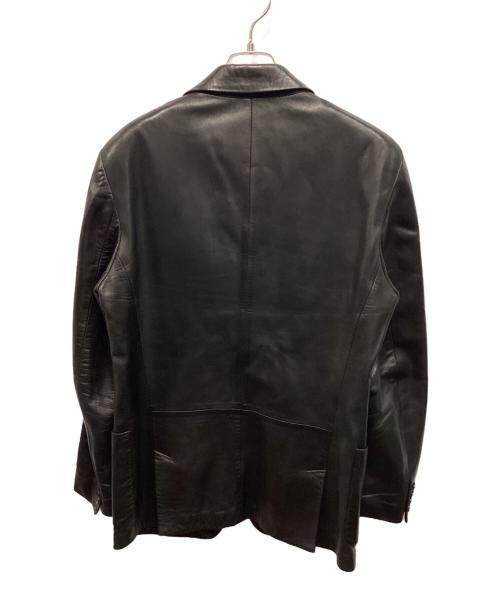 GIANNI VERSACE（ジャンニ・ヴェルサーチ）GIANNI VERSACE (ジャンニ・ヴェルサーチ) 80’sテーラードレザージャケット ブラック サイズ:46の古着・服飾アイテム