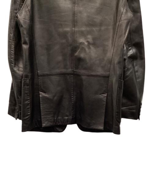 GIANNI VERSACE（ジャンニ・ヴェルサーチ）GIANNI VERSACE (ジャンニ・ヴェルサーチ) 80’sテーラードレザージャケット ブラック サイズ:46の古着・服飾アイテム