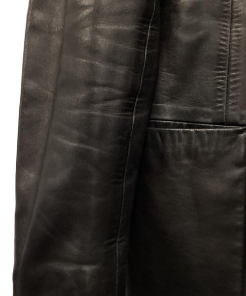 GIANNI VERSACE（ジャンニ・ヴェルサーチ）GIANNI VERSACE (ジャンニ・ヴェルサーチ) 80’sテーラードレザージャケット ブラック サイズ:46の古着・服飾アイテム