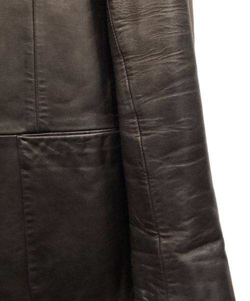 GIANNI VERSACE（ジャンニ・ヴェルサーチ）GIANNI VERSACE (ジャンニ・ヴェルサーチ) 80’sテーラードレザージャケット ブラック サイズ:46の古着・服飾アイテム