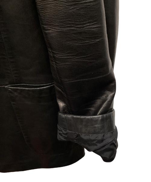 GIANNI VERSACE（ジャンニ・ヴェルサーチ）GIANNI VERSACE (ジャンニ・ヴェルサーチ) 80’sテーラードレザージャケット ブラック サイズ:46の古着・服飾アイテム