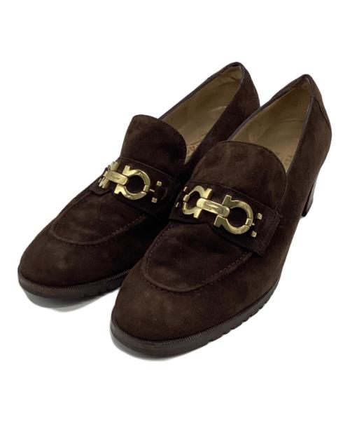 Salvatore Ferragamo（サルヴァトーレ フェラガモ）Salvatore Ferragamo (サルヴァトーレ フェラガモ) パンプス ブラウン サイズ:9の古着・服飾アイテム
