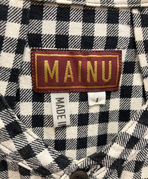 MAINU（マイヌ）MAINU (マイヌ) 長袖シャツ ホワイト×ブラック サイズ:1の古着・服飾アイテム