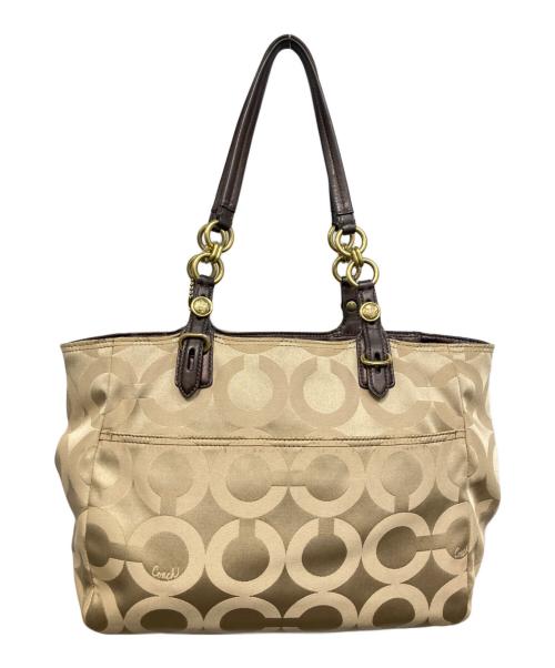 COACH（コーチ）COACH (コーチ) ハンドバッグ ベージュの古着・服飾アイテム