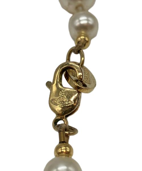 Vivienne Westwood（ヴィヴィアンウエストウッド）Vivienne Westwood (ヴィヴィアンウエストウッド) ONE ROW PEARL BAS RELIEF(ワン ロー パール バスレリーフ) チョーカー サイズ:全長38　の古着・服飾アイテム