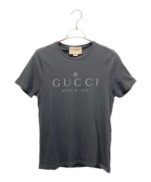 GUCCI（グッチ）GUCCI (グッチ) Tonal Brand Logo Tee ブラック サイズ:Mの古着・服飾アイテム