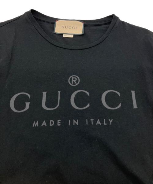 GUCCI（グッチ）GUCCI (グッチ) Tonal Brand Logo Tee ブラック サイズ:Mの古着・服飾アイテム