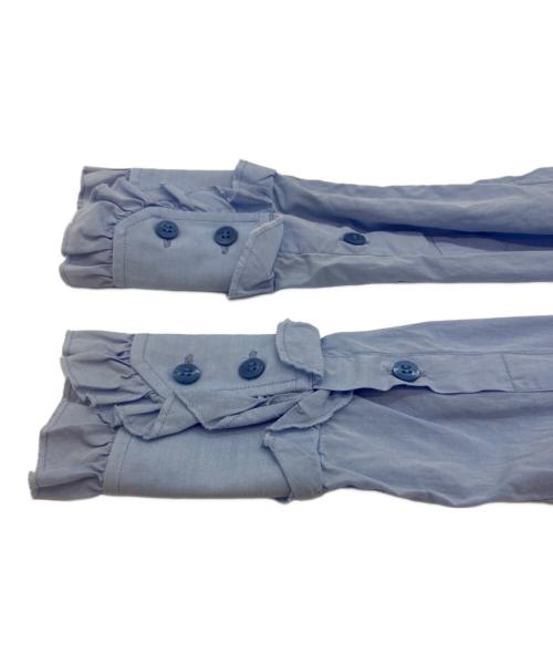 DOLCE & GABBANA（ドルチェ＆ガッバーナ）DOLCE & GABBANA (ドルチェ＆ガッバーナ) フリルシャツ ブルー サイズ:40の古着・服飾アイテム