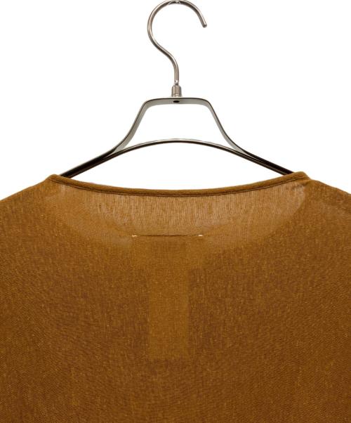 MM6 Maison Margiela（エムエムシックスメゾンマルジェラ）MM6 Maison Margiela (エムエムシックスメゾンマルジェラ) 薄手カーディガン ブラウン サイズ:FREEの古着・服飾アイテム