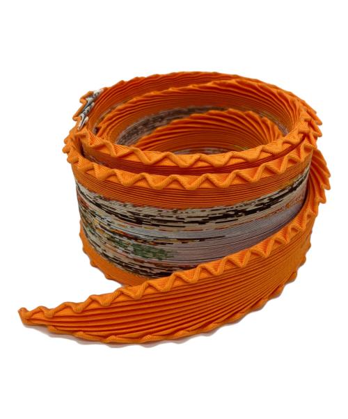 HERMES（エルメス）HERMES (エルメス) プリーツスカーフ オレンジの古着・服飾アイテム