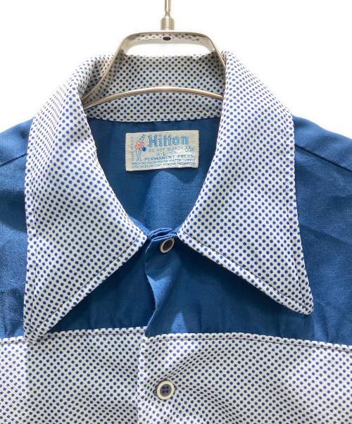 Hilton（ヒルトン）Hilton (ヒルトン) ボーリングシャツ ブルー サイズ:Lの古着・服飾アイテム