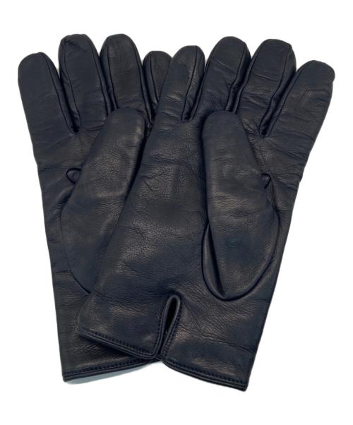 EMPORIO ARMANI（エンポリオ アルマーニ）EMPORIO ARMANI (エンポリオアルマーニ) レザーグローブ ネイビーの古着・服飾アイテム