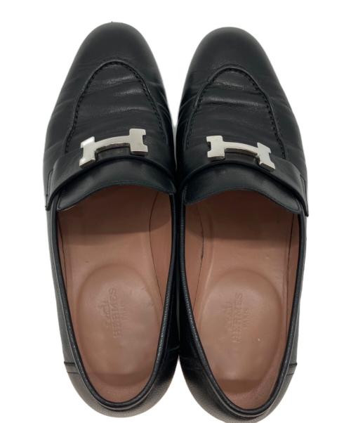 HERMES（エルメス）HERMES (エルメス) コンスタンスローファー ブラック サイズ:37の古着・服飾アイテム