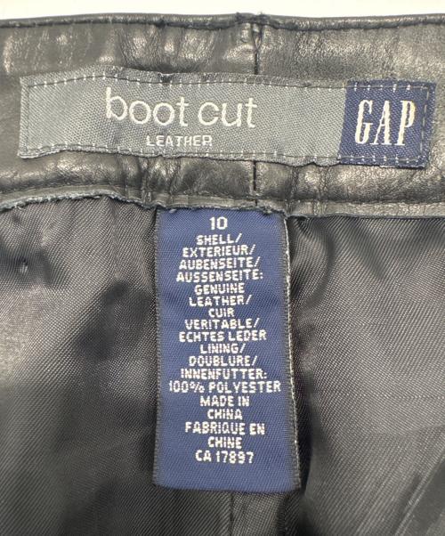GAP（ギャップ）GAP (ギャップ) BOOT CUT レザーパンツ ブラック サイズ:10の古着・服飾アイテム