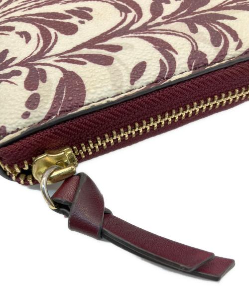 TORY BURCH（トリーバーチ）TORY BURCH (トリーバーチ) 長財布 ベージュ×ボルドーの古着・服飾アイテム