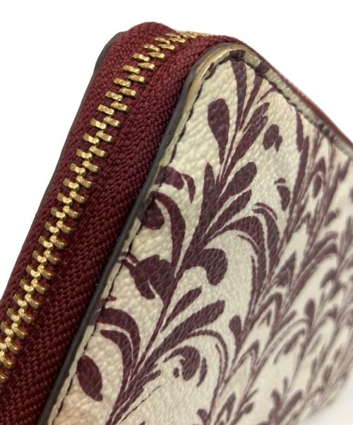 TORY BURCH（トリーバーチ）TORY BURCH (トリーバーチ) 長財布 ベージュ×ボルドーの古着・服飾アイテム