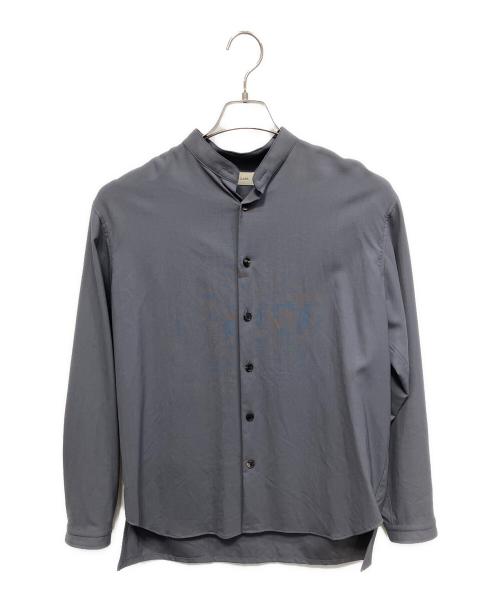 The CLASIK（ザ クラシック）The CLASIK (ザ クラシック) バンドカラーシャツ 袖裏シルク 長袖シャツ 23SS-CKSH-019 グレー サイズ:46の古着・服飾アイテム