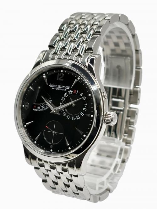 JAEGER LE COULTRE（ジャガールクルト）JAEGER LE COULTRE (ジャガールクルト) Reserve de Marche リザーブ ド マルシェ  Ref.140.8.93.S 黒文字盤 黒文字盤 サイズ:37mm/17.0cmの古着・服飾アイテム