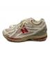 NEW BALANCE (ニューバランス) ローカットスニーカー ホワイト×レッド サイズ:27cm：15000円