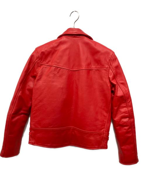 HORN WORKS（ホーンワークス）HORN WORKS (ホーンワークス) ライダースジャケット レッド サイズ:LLの古着・服飾アイテム