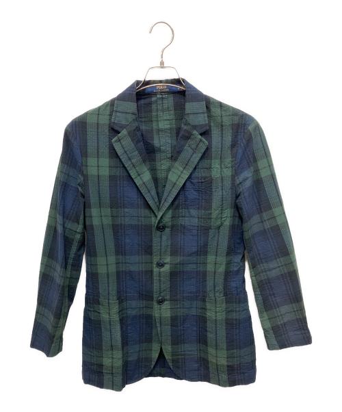 POLO RALPH LAUREN（ポロ・ラルフローレン）POLO RALPH LAUREN (ポロ・ラルフローレン) POLO RALPH LAUREN（ポロ・ラルフローレン）ブラックウォッチジャケット グリーン×ネイビー サイズ:Sの古着・服飾アイテム