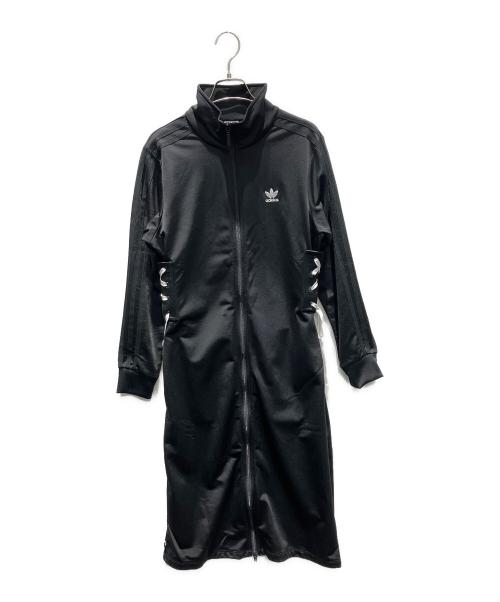 adidas（アディダス）adidas (アディダス) レースアップトラックジャケット ブラック サイズ:Lの古着・服飾アイテム