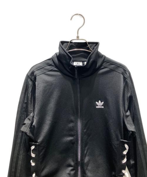 adidas（アディダス）adidas (アディダス) レースアップトラックジャケット ブラック サイズ:Lの古着・服飾アイテム
