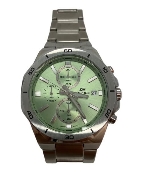 CASIO（カシオ）CASIO (カシオ) EDIFICE (エディフィス) クォーツ SSブレスレット リストウォッチ グリーンの古着・服飾アイテム