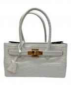 COCOCELUX GOLDココセリュックスゴールド）の古着「COCOCELUX GOLD(ココセリュックスゴールド)ハンドバッグ」｜ホワイト