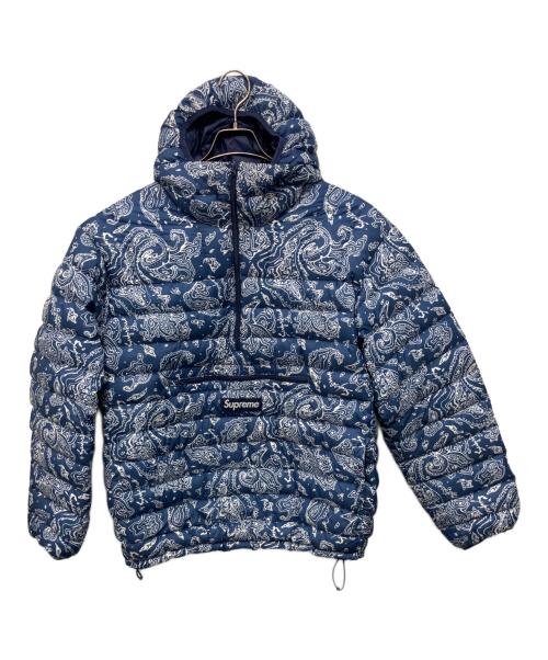 SUPREME（シュプリーム）SUPREME (シュプリーム) Supreme(シュプリーム)Micro Down Half Zip Hooded Pullover ブルー サイズ:Lの古着・服飾アイテム