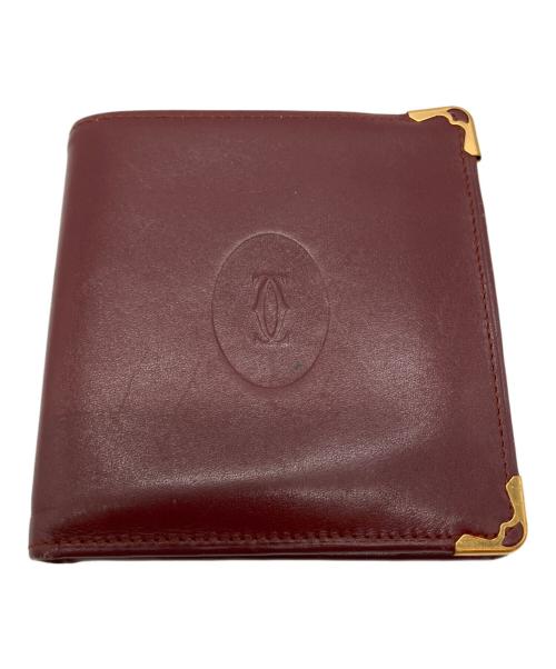 Cartier（カルティエ）Cartier (カルティエ) マストライン 2つ折り財布 ボルドーの古着・服飾アイテム