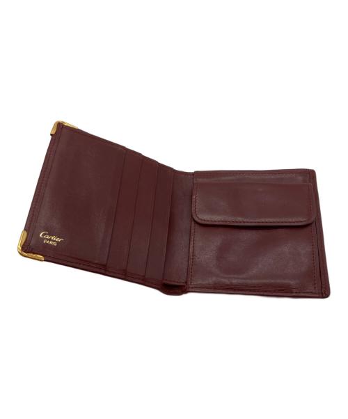 Cartier（カルティエ）Cartier (カルティエ) マストライン 2つ折り財布 ボルドーの古着・服飾アイテム