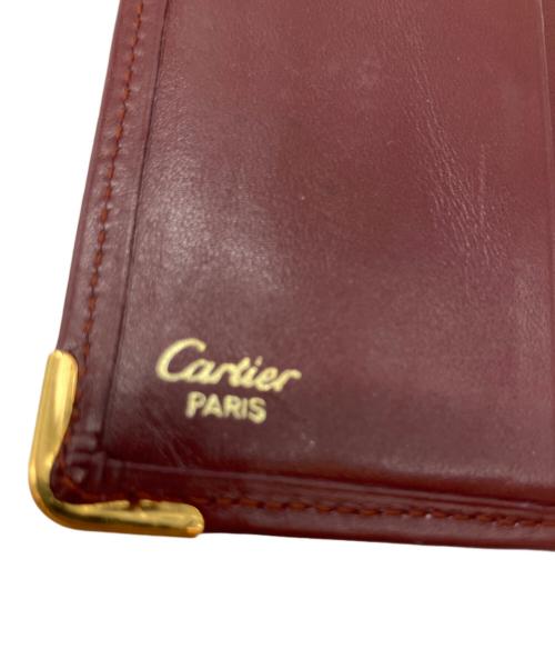 Cartier（カルティエ）Cartier (カルティエ) マストライン 2つ折り財布 ボルドーの古着・服飾アイテム