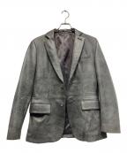 Wind Armorウィンドアーマー）の古着「レザーテーラードジャケット」｜ブラック