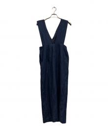 forme（フォルメ）の古着「ショルダーパットドレス」｜ネイビー