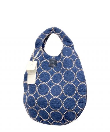 未使用品【minä perhonen】village エッグバッグ　ライトグレー mina perhonen（ミナペルホネン） *hana egg bag エッグバッグ*手提げ