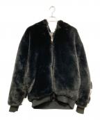 DANKE SCHONダンケ シェーン）の古着「チェッカーファーブルゾン」｜ブラック