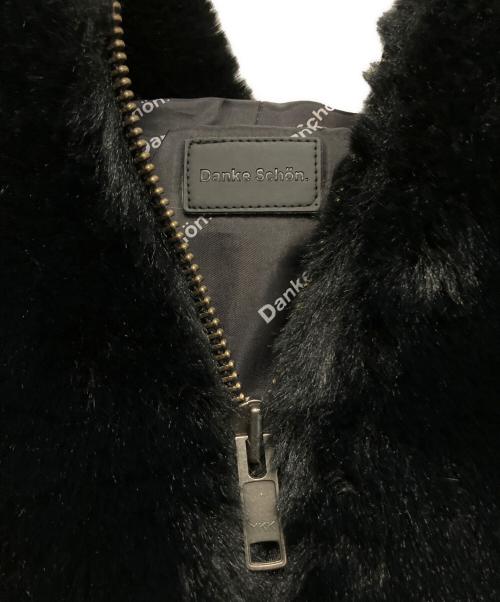 DANKE SCHON（ダンケ シェーン）DANKE SCHON (ダンケ シェーン) チェッカーファーブルゾン ブラック サイズ:FREEの古着・服飾アイテム