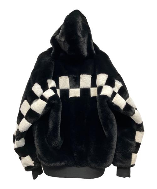 DANKE SCHON（ダンケ シェーン）DANKE SCHON (ダンケ シェーン) チェッカーファーブルゾン ブラック サイズ:FREEの古着・服飾アイテム