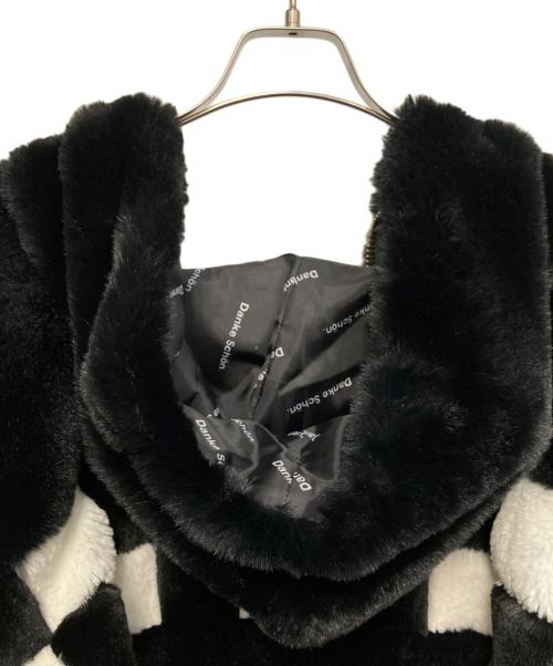 DANKE SCHON（ダンケ シェーン）DANKE SCHON (ダンケ シェーン) チェッカーファーブルゾン ブラック サイズ:FREEの古着・服飾アイテム