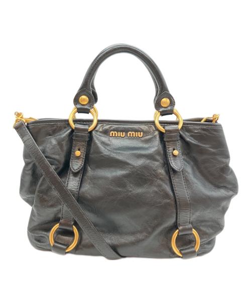 MIU MIU（ミュウミュウ）MIU MIU (ミュウミュウ) 2WAYバッグ ブラックの古着・服飾アイテム