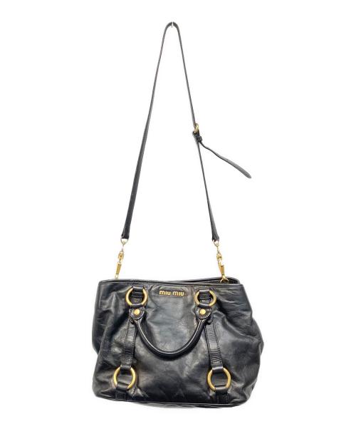 MIU MIU（ミュウミュウ）MIU MIU (ミュウミュウ) 2WAYバッグ ブラックの古着・服飾アイテム
