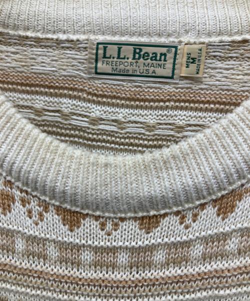 L.L.Bean（エルエルビーン）L.L.Bean (エルエルビーン) L.L.Bean(エルエルビーン)クルーネックニット アイボリー サイズ:Mの古着・服飾アイテム