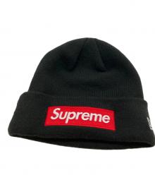 SUPREME×New Era（シュプリーム×ニューエラ）の古着「ニット帽」｜ブラック×レッド