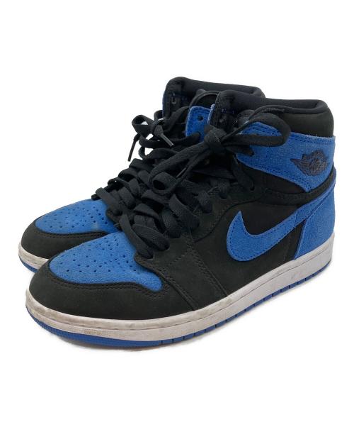 NIKE（ナイキ）NIKE (ナイキ) AIR JORDAN 1 RETRO HIGH ハイカットスニーカー ブルー×ブラック サイズ:25cmの古着・服飾アイテム