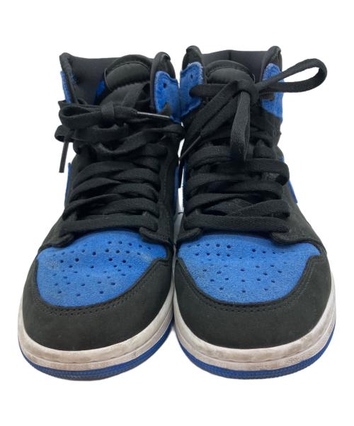 NIKE（ナイキ）NIKE (ナイキ) AIR JORDAN 1 RETRO HIGH ハイカットスニーカー ブルー×ブラック サイズ:25cmの古着・服飾アイテム