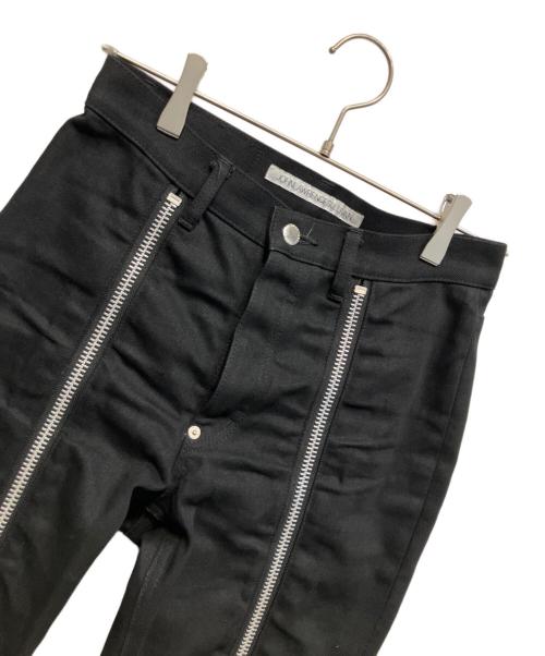JOHN LAWRENCE SULLIVAN（ジョン ローレンス サリバン）JOHN LAWRENCE SULLIVAN (ジョン ローレンス サリバン) デニムパンツ rigid denim zipped pants	JLSW-47  ブラック サイズ:XSの古着・服飾アイテム
