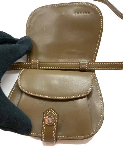 CELINE（セリーヌ）CELINE (セリーヌ) ショルダーウォレット ベージュ×ブラウンの古着・服飾アイテム