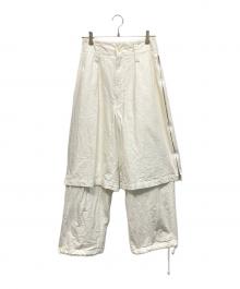 NOMA t.d.（ノーマティーディー）の古着「レイヤードパンツ」｜ホワイト